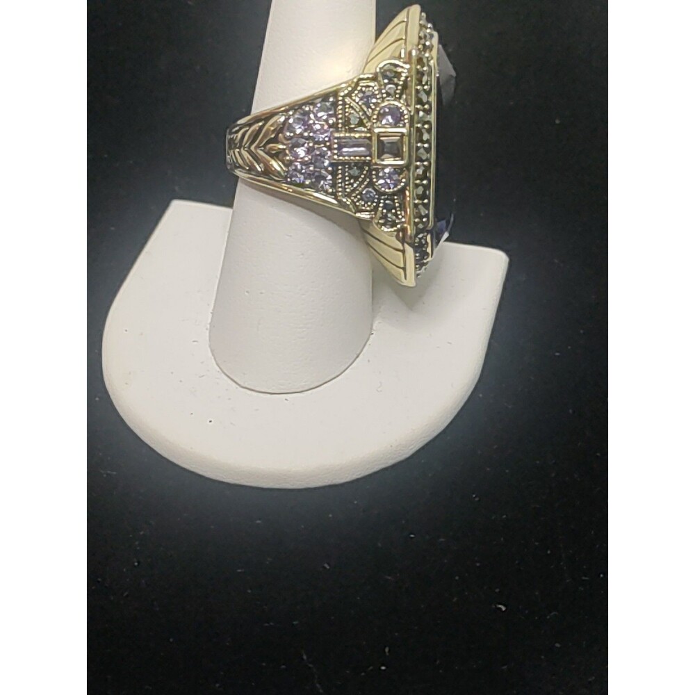 Heidi Daus "A Magnificent Cut" Statement Ring Sz 8 - Picture 4 of 7